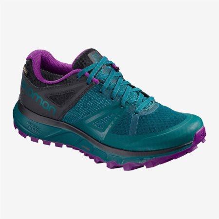 Salomon TRAILSTER GTX W Womens Running Shoes Turquoise UK AHVU